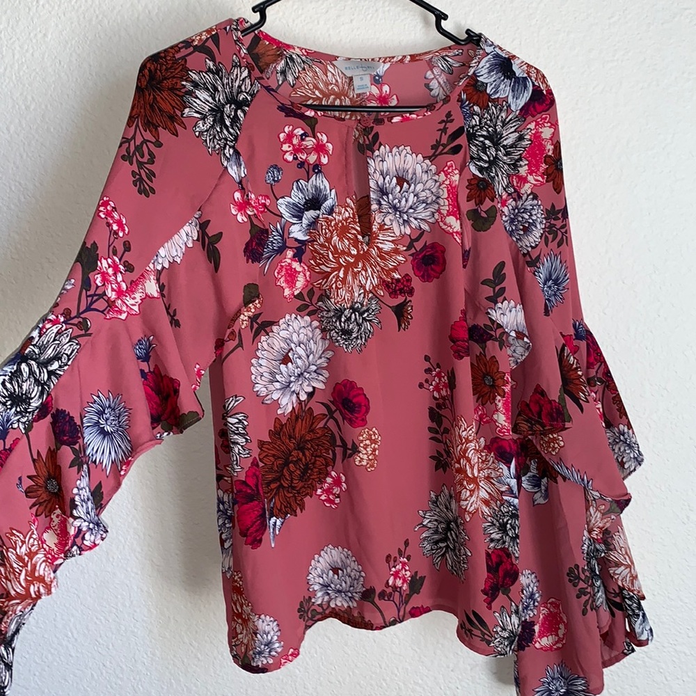 flowy floral dress shirt